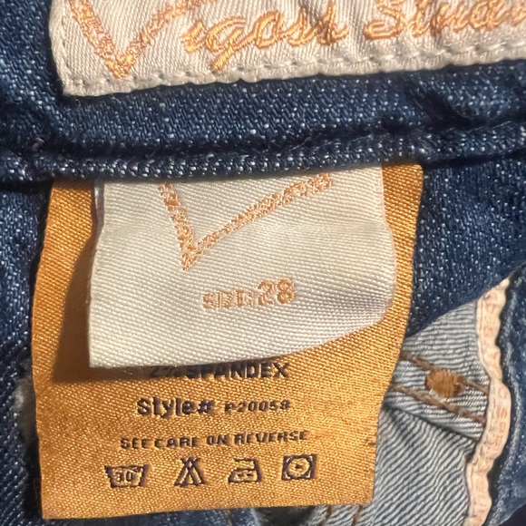 Vigoss Studio Adriana Flare Stretch Jeans Dark Vintage Low Rise - Picture 4 of 7